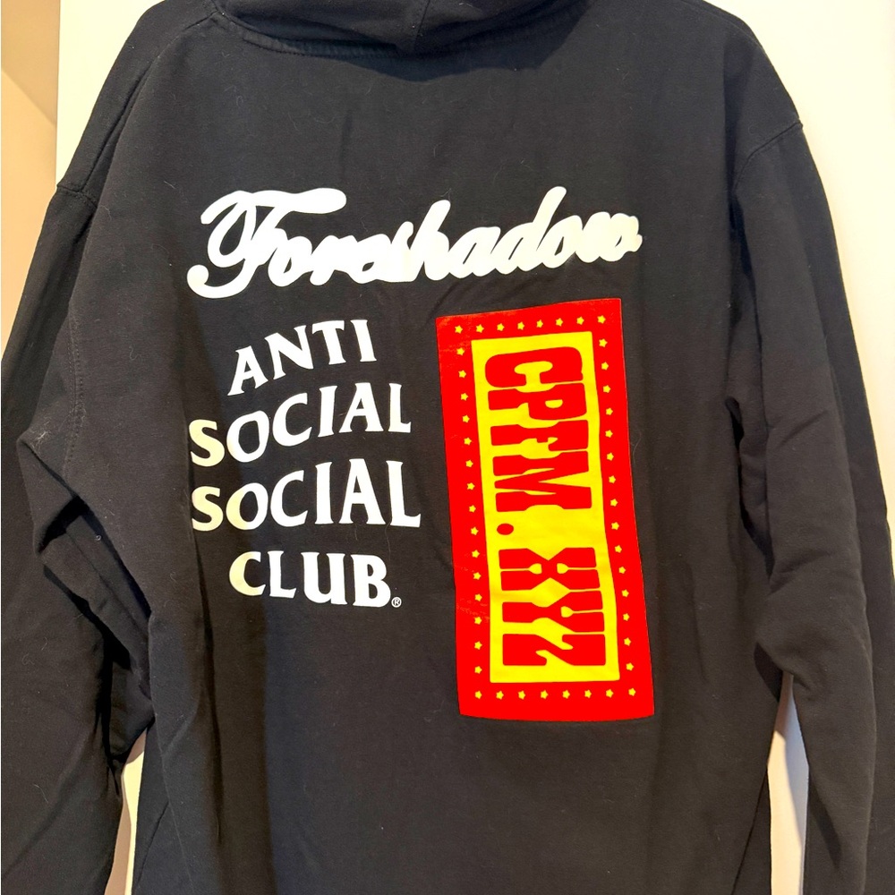 Anti Social Social Club x Catcus Plant Flea Market Black Hoodie “Foreshadow”